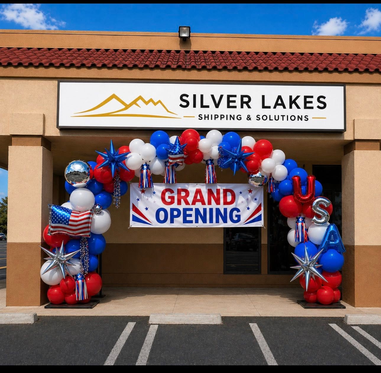Silver Lakes Shipping & Solutions storefront, grand opening in Helendale, CA