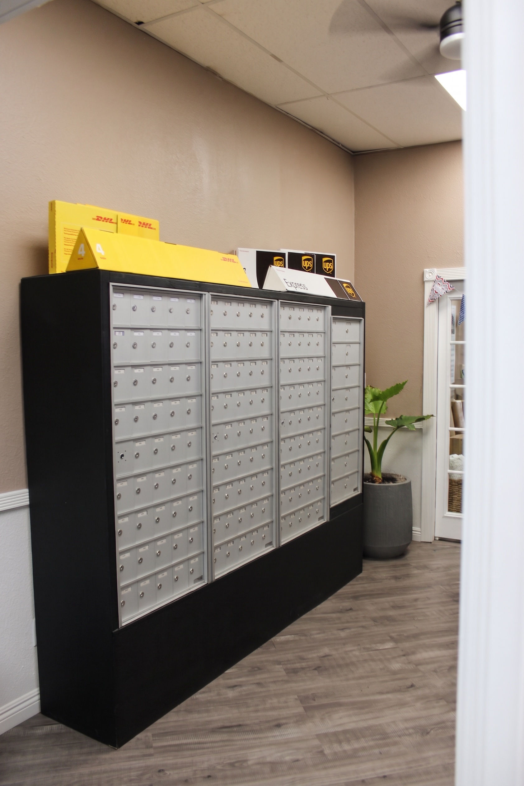 Silver Lakes Shipping & Solutions mail room in Helendale, CA
